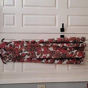 Vintage 1960s/1970s Red & Black Metallic Silver Maxi Dress